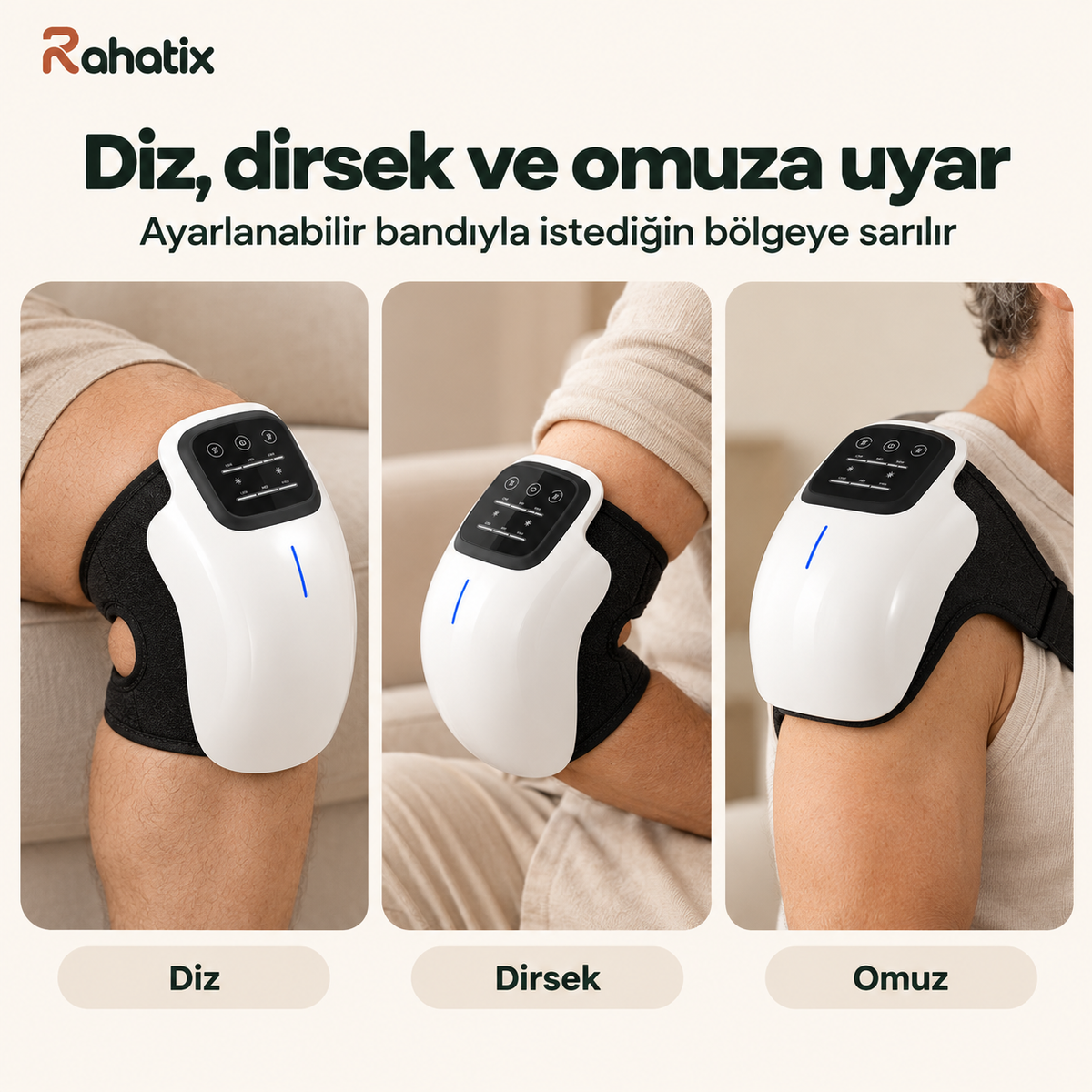 Rahatix Isıtmalı Diz, Dirsek ve Omuz Masaj Cihazı